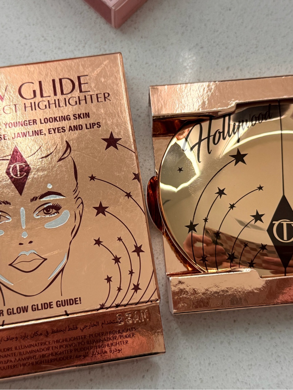 Charlotte Tilbury Glow Glide Highlighter - Rose Gold Compact